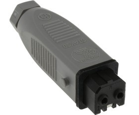 931264106 STAK 20, ST IP54 Black, Grey Cable Mount 2P + E Heavy Duty Power Connector Socket, Rated At 16A, 250 V