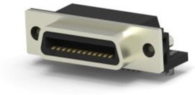 5554923-2, D-Sub Standard Connectors RA 24P STANDARD 6-32 board lock grounding