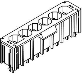 46007-1106, Headers & Wire Housings Sabre 6Ckt RA V0 Hdr r w/oLk ShtTail 1950 46007-1106, Headers & Wire Housings Sabre 6Ckt RA V0 Hdr r w/oLk ShtTail 1950