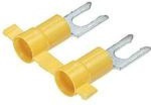 PV10-10LFB-2K, Terminals Lckg Fork Vinyl Insl 12-10 awg #10 funne