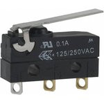 ZW10E15CD1, Микропереключатель SNAP ACTION; с рычагом; SPDT; 0,1A/125ВAC ZW10E15CD1, Микропереключатель SNAP ACTION; с рычагом; SPDT; 0,1A/125ВAC
