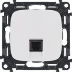 753738, Valena ALLURE Розетка телефонная RJ11 с лицевой панелью белая