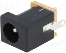 FC68146, Разъем Питания DC, Гнездо, 5 А, 2.1 мм, Монтаж в Сквозное Отверстие, Пайка