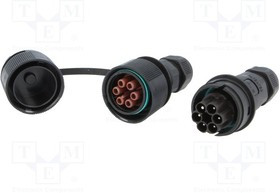 THR.405.S6C, Разъем: питания AC, зажим под винт, "папа" + "мама", 6-14мм, 400В