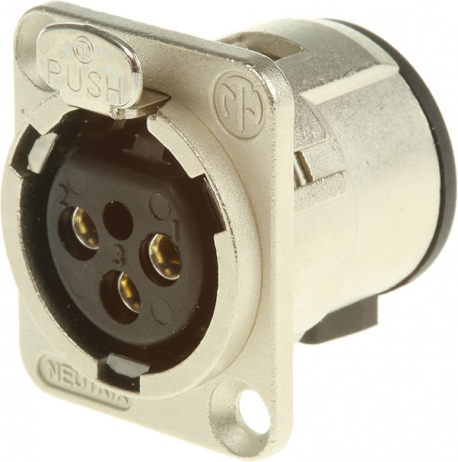 NC3FD-V, XLR Connectors 3C FEMALE PCB NICKEL