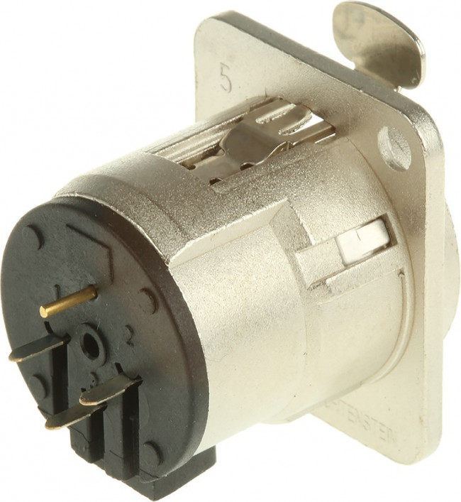 NC3FD-V, XLR Connectors 3C FEMALE PCB NICKEL