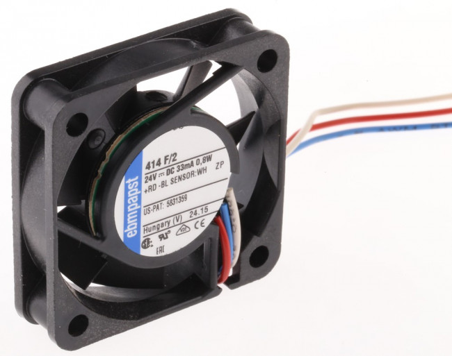 414F/2, DC Fans Tubeaxial Fan, 40x40x10mm, 24VDC, 4.7CFM, Speed Signal/Open Collector Output