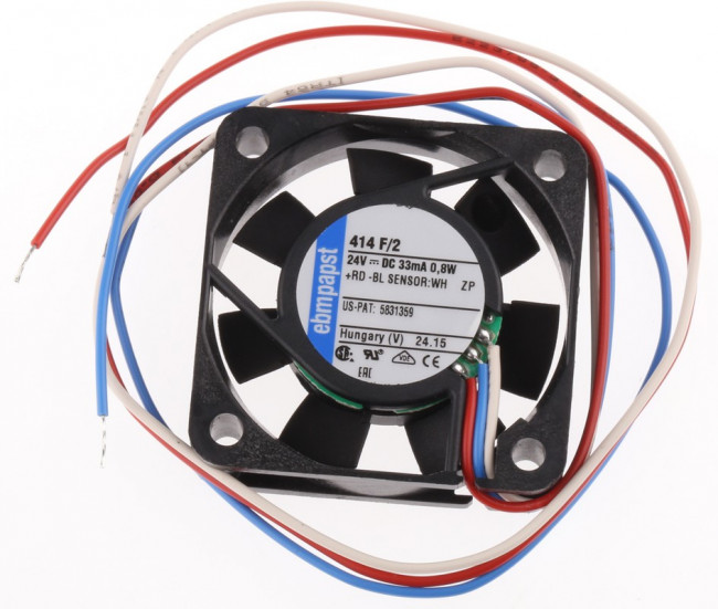 414F/2, DC Fans Tubeaxial Fan, 40x40x10mm, 24VDC, 4.7CFM, Speed Signal/Open Collector Output