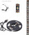 141-2001, Лента светодиодная 5В, SMD2835, 4,8Вт/м, 60 LED/м, 6500K, 8мм, 2м, с USB коннектором, черная, IP20 L