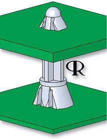 CRLCBSRE-10-01, PCB Spacer Support, Round Reverse, Nylon 6.6, 15.9 mm Height, CRLCBSRE Series, 25 Pack