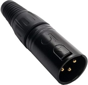 IO-XLR3-M-BKAU, XLR CONNECTOR, PLUG, 3POS, CABLE