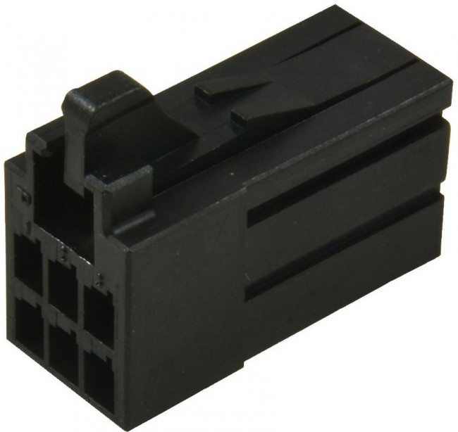 2-1318119-3, Dynamic 2000 Female Connector Housing, 2.5mm Pitch, 6 Way, 2 Row