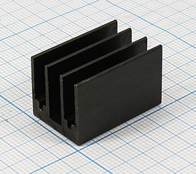 Охладитель (радиатор охлаждения) 25x 17x 16, тип F07, аллюминий, BLA008-25, черный