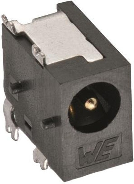 694103107102, WR-DC Right Angle DC Socket Rated At 5.0A, 18.0 V, PCB Mount, length 8.0mm, Gold, Tin