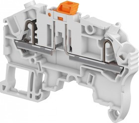 Клемма ZK2.5-S/5,2 пружинный зажим, с ножевым размыкателем, 20A, 630В, серый