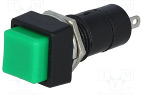 PS-06GN-MONO, Переключатель: кнопочный, Пол: 2, SPST-NO, 3A/125ВAC, OFF-(ON)
