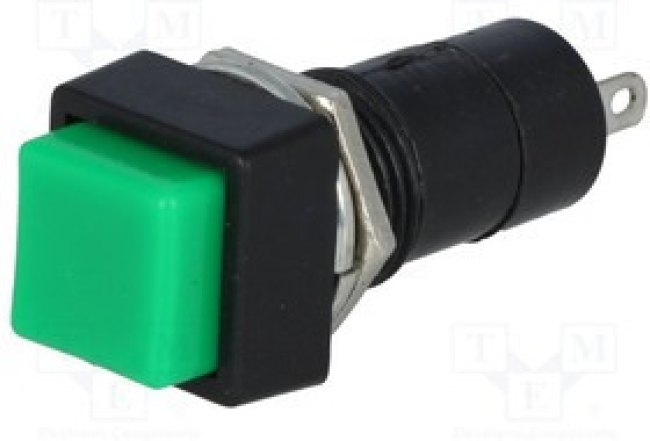PS-06GN-MONO, Переключатель: кнопочный, Пол: 2, SPST-NO, 3A/125ВAC, OFF-(ON)