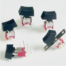 400MSP1R1BLKVS2RE, Rocker Switches 3A 120VAC or 28VDC On-None-OnSPDT