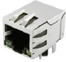 JXD0-0002NL, Conn RJ-45 F 8 POS 1.27mm Solder RA Thru-Hole 14 Terminal 1 Port Tray