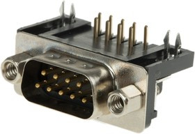 9 Way Right Angle Through Hole D-sub Connector Plug