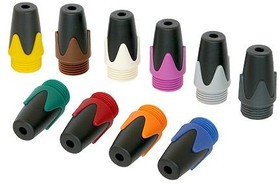 BPX-5-GREEN, XLR Connectors COLORED BOOT PX SERIES PLUG GREEN