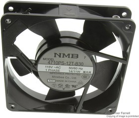 11925PBB3LEA00, AC Axial Fan, серия 11925PB, 230V, Square, 119 мм, 25 мм, Качения, 70.6 фут³/мин