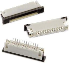 68611614422, FFC / FPC разъем, ZIF, 1 мм, 16 контакт(-ов), Штекер, Поверхностный Монтаж, Низ
