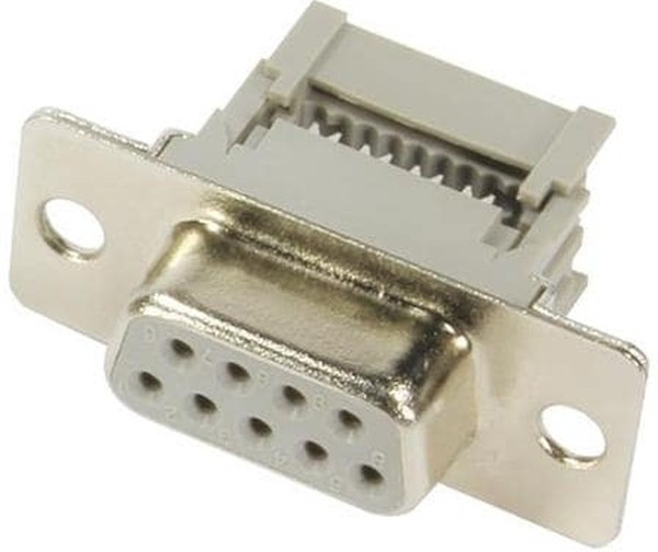 D-Sub socket, 25 pole, standard, equipped, straight, IDC connection, 09663186500