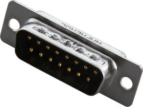 L717SDA15PC309, D SUB CONN, PLUG, DA, 15POS, SOLDER CUP