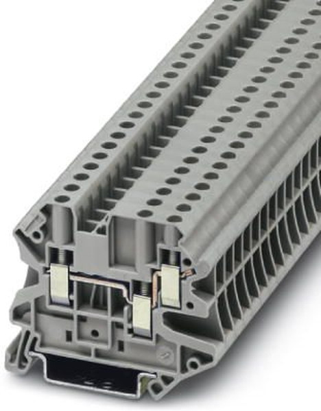 Клемма проходная UT 4-TWIN /6,2mm, винтовая, 3 присоед., 4(max 6)mm2, 32A, 500V, серая Клемма проходная UT 4-TWIN /6,2mm, винтовая, 3 присоед., 4(max 6)mm2, 32A, 500V, серая