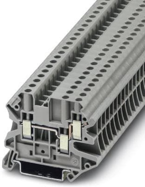Клемма проходная UT 4-TWIN /6,2mm, винтовая, 3 присоед., 4(max 6)mm2, 32A, 500V, серая Клемма проходная UT 4-TWIN /6,2mm, винтовая, 3 присоед., 4(max 6)mm2, 32A, 500V, серая