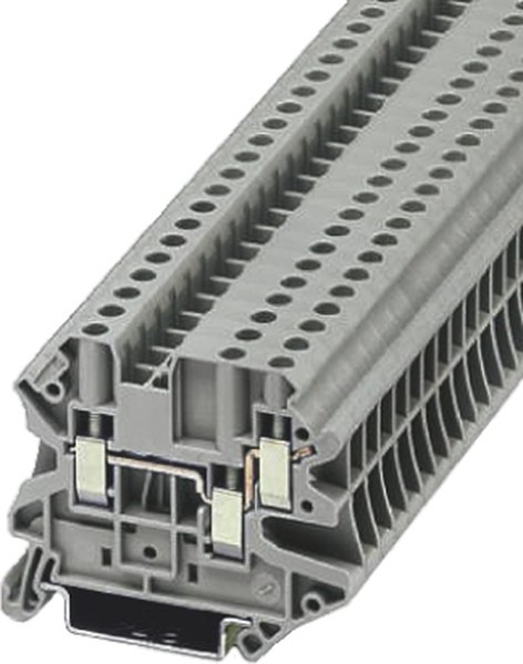 Клемма проходная UT 4-TWIN /6,2mm, винтовая, 3 присоед., 4(max 6)mm2, 32A, 500V, серая Клемма проходная UT 4-TWIN /6,2mm, винтовая, 3 присоед., 4(max 6)mm2, 32A, 500V, серая