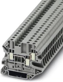 Клемма проходная UT 4-TWIN /6,2mm, винтовая, 3 присоед., 4(max 6)mm2, 32A, 500V, серая Клемма проходная UT 4-TWIN /6,2mm, винтовая, 3 присоед., 4(max 6)mm2, 32A, 500V, серая