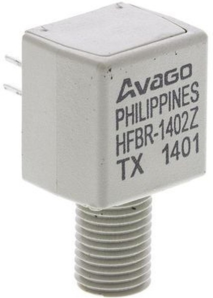 HFBR-1402Z, HFBR-1402Z, 5Mbit/s Fibre Optic Transmitter 865nm SMA Connector, 22.2 x 12.7 x 10.2mm HFBR-1402Z, HFBR-1402Z, 5Mbit/s Fibre Optic Transmitter 865nm SMA Connector, 22.2 x 12.7 x 10.2mm