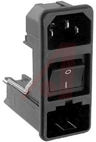 KD14.1101.105, Разъем ввода питания, Серия KD, Штекер, 250 В AC, 10 А, Монтаж в Панель, Быстрое Соединение