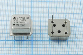 Кварцевый генератор 3686,4, HALF, 5В, SCO-061, TTL