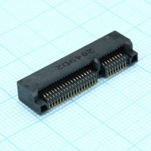 1775862-2, Разъем Card Edge SKT 52 контакта 0.8мм угловой для поверхностного монтажа лента на катушке