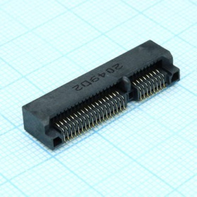 1775862-2, Разъем Card Edge SKT 52 контакта 0.8мм угловой для поверхностного монтажа лента на катушке