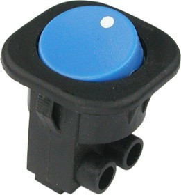 MRS-101-7C2-BL, Переключатель ON-OFF (6A 250VAC) SPST 2P, синяя клавиша