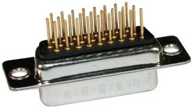 180-M15-113R021, D-Sub High Density Connectors 15P HD Male Vert Dip Machined Nickel CN2