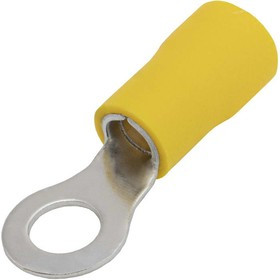 RV5.5-5 yellow, Наконечник кольцевой изолированный RV5.5-5, 48 А, 12-10 AWG, желтый, латунь луженая