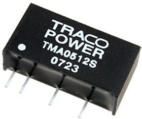 TMA 0512S, DC/DC преобразователь, 1Вт, вход 4.5-5.5В, выход 12В/80мА