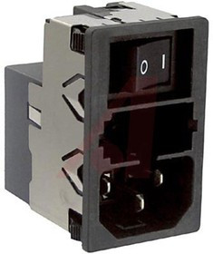 KMF1.1261.11, Разъем: питания AC, гнездо, "папа", 6А, 250ВAC, IEC 60320, 0,7мГн