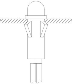 1091M1-6V, LED Panel Mount Indicators RED DIFFUSED 1/2" MOUNTING HOLE