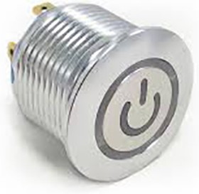 AV1610P712R04, Illuminated Push Button Switch, Momentary, Panel Mount, 16mm Cutout, SPST, Blue LED, 36V dc, IP67