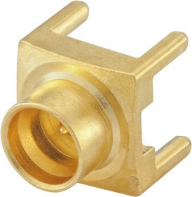 19S102-400L5, Plug PCB Mount SMP Connector, 50, Solder Termination, Straight Body