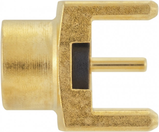 19S102-400L5, Plug PCB Mount SMP Connector, 50, Solder Termination, Straight Body