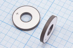 Ультразвуковое кольцо излучатель из пьезокерамики 25xd10x3мм, 66.4кГц; пэу 25xd10x3\кольцо\ 66,4кГц\