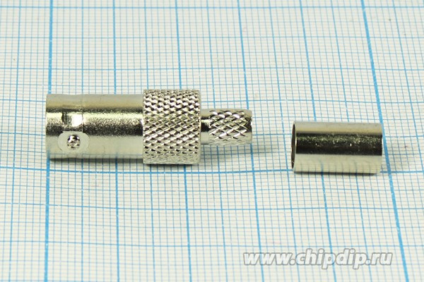 Высокочастотный разъём BNC с креплением под обжим; 352 гн BNC\RG59\\обж\