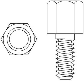 JSX-M3131M, D-Sub Tools &amp; Hardware JACKSCREW M3 EXTRNL M3METRIC INTRNL THRD